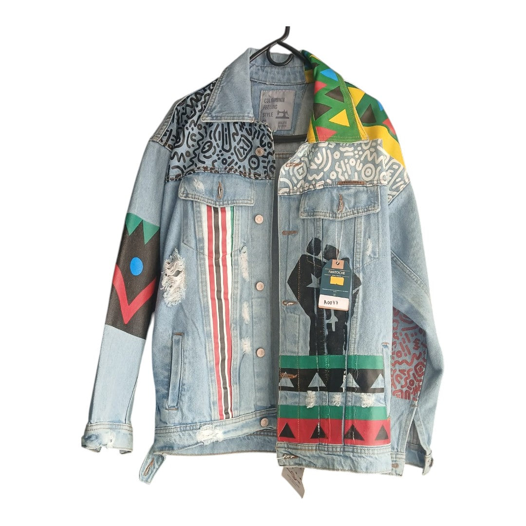 🎨 Chaqueta Jean Pintada – Arte que se lleva puesto