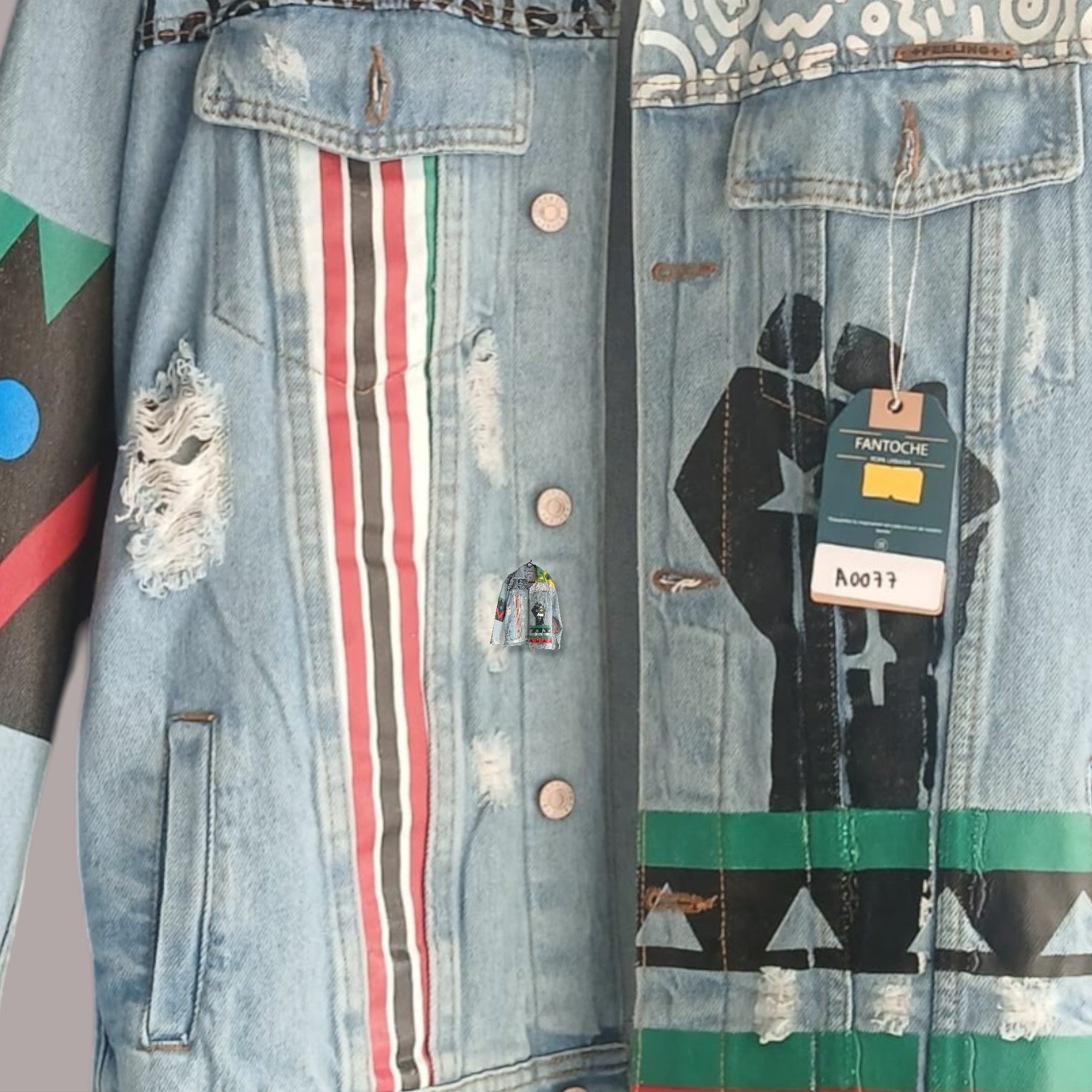 🎨 Chaqueta Jean Pintada – Arte que se lleva puesto