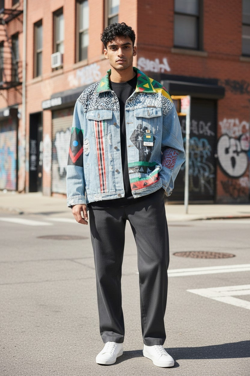 🎨 Chaqueta Jean Pintada – Arte que se lleva puesto